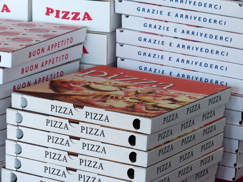 still life, choice, container, in a row, indoors, box, arts culture and entertainment, western script, arrangement, food and drink, food, pizza boxes, communication