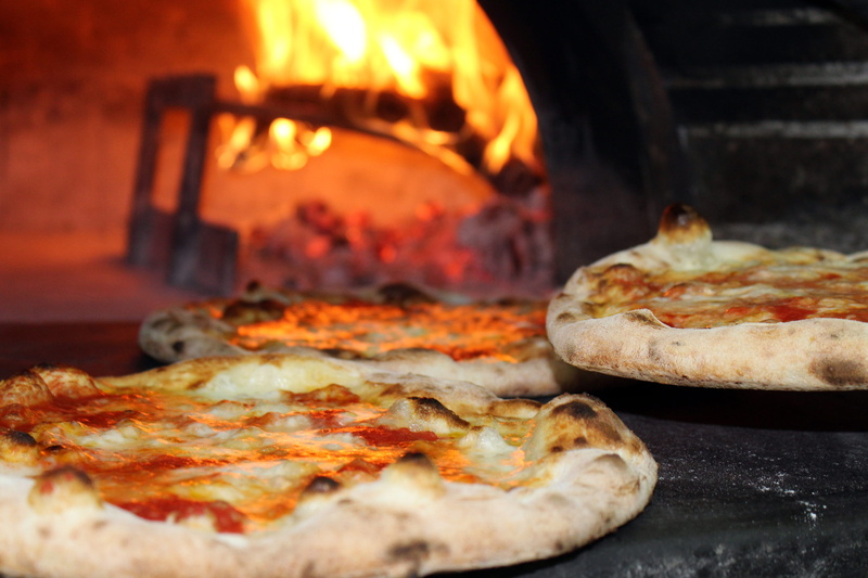 fast food restaurant, fire, cheese, meal, no people, dishes, kitchen, pizza, cook, dairy product, oven, 4K, italian food, heat - temperature, food, dinner