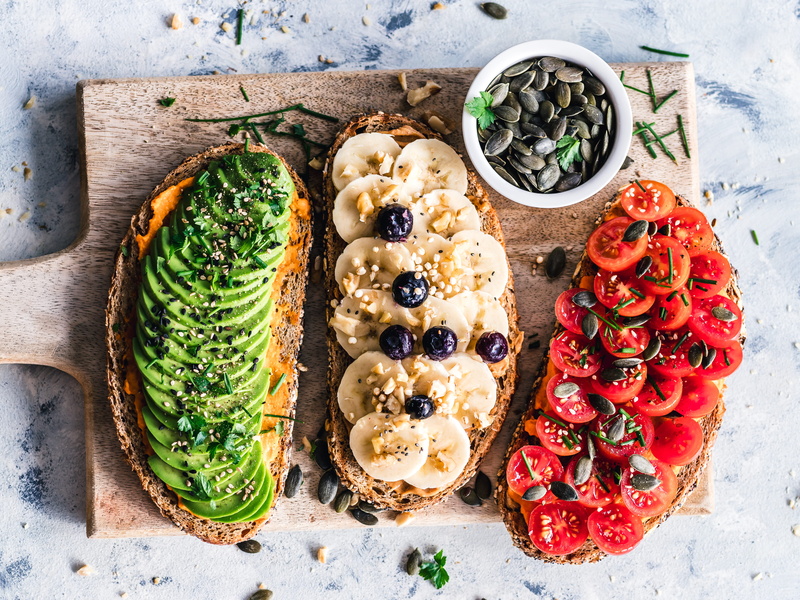 variation, high angle view, blueberry, seed, food, fruit, appetizer, indoors, no people, vegetable, meal, food and drink, snack, directly above, healthy