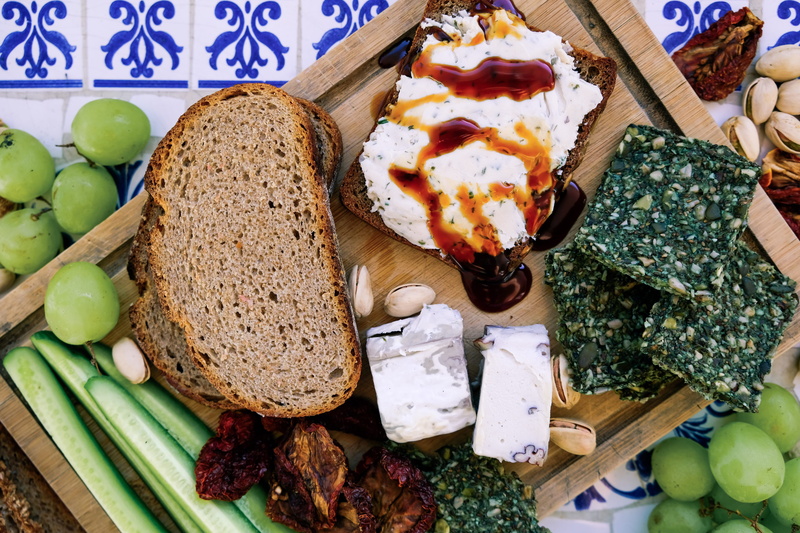 dinner, cultures, food, refreshment, cheese, tomato, wooden, meal, brown, table, variation, appetizer, pistachio, breakfast, wood - Material, vegetables