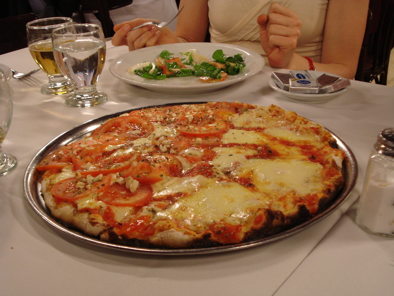 Toppings, serving size, food and drink, freshness, mozzarella, healthy eating, plate, business, Pizza, meal, high angle view, restaurant, drink, delicious