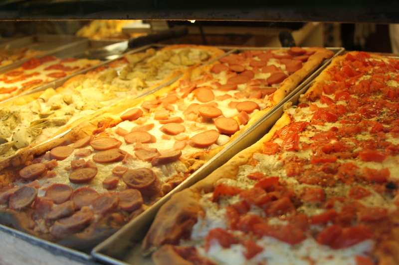 pizzas, sweet food, snack, dough, close-up, peperoni, dinner, abundance, ham, choice, sausage, sauce, cooked, junk, store, tomato, gourmet, crust, still life