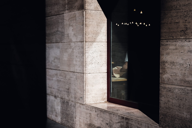 darkness, pillar, entrance, bathroom, shadow, street photography, pizza maker, architecture, window, communication, flooring, white, 5K, banister, door