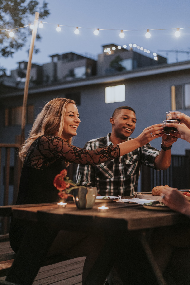 table, togetherness, woman, caucasian, night, cheers, light, glass, wear, beverage, drink, women, cup, food, meal, red wine, young women, dinner, celebration