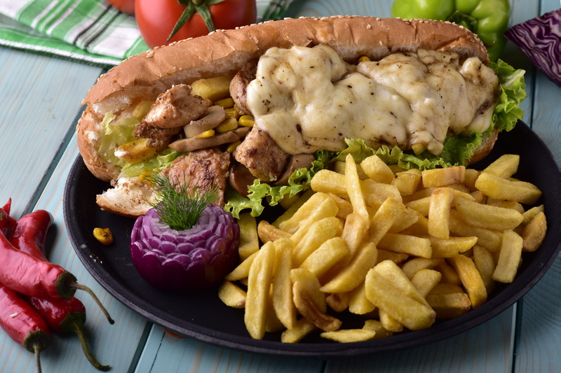 hotdog, table, 5K, serving size, indoors, vegetable, fresh fries, potato, no people, plate, delicious, still life, prepared potato, meal, unhealthy eating
