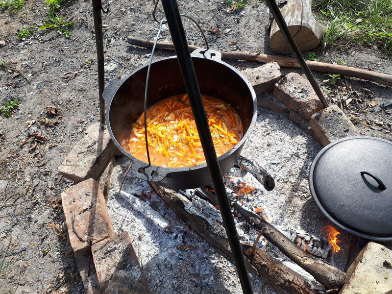 fire, metal, team, camping stove, outdoors, firewood, lielplatone, nature, day, 4K, stove, flame, preparation, fire - natural phenomenon, high angle view