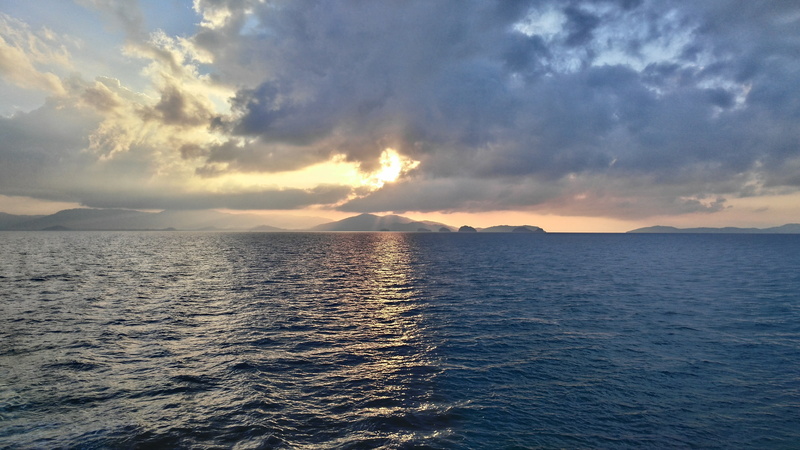 horizon over water, outdoors, scenics - nature, sea, water, sunset, seascape, idyllic, horizon, thailand, sunlight, environment, blue, nature, sky, koh samui