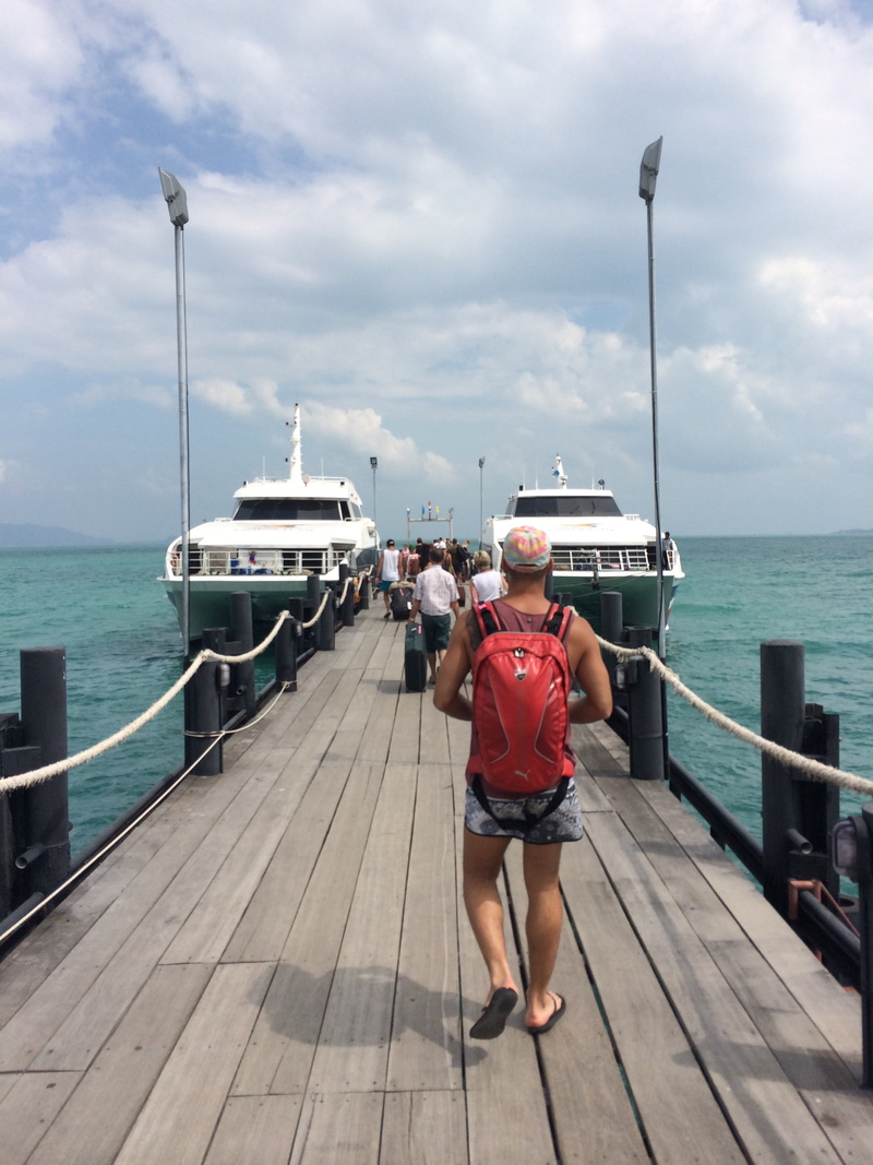 sea, outdoors, leisure activity, 2K, nautical vessel, horizon over water, koh tao, lifestyles, pier, thailand, krabi thailand, one person, standing, vacation