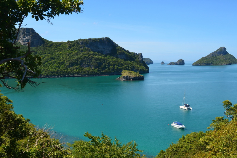 tranquility, Thailand, land, Nature, 4K, nautical vessel, transportation, Landscape, scenics - nature, non-urban scene, blue, beauty in nature, bay, mountain