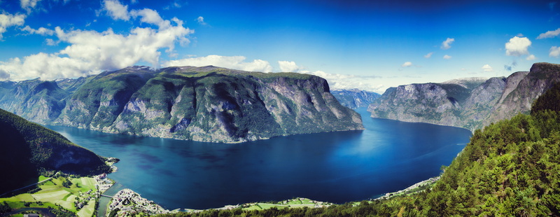 gray, landscape, blue water, travel, nikon  d3100, water, gray mountain, blue, lake, sky, mountain, 8K, Fjord, Hardangerfjord, beside, Panorama, Norwegen