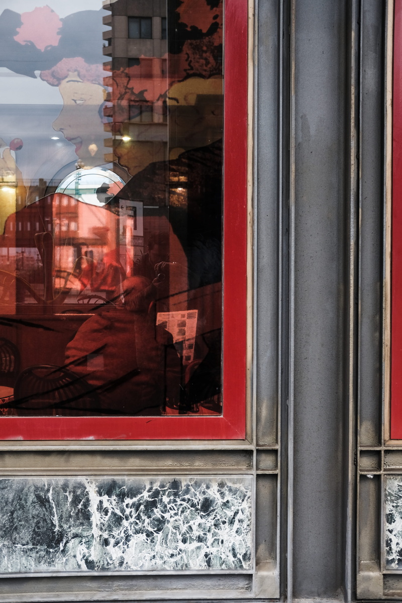 reflection, illuminated, clothing, abstract, outdoors, retail, human, building exterior, retail display, cafe, built structure, streetphotography, glass - material