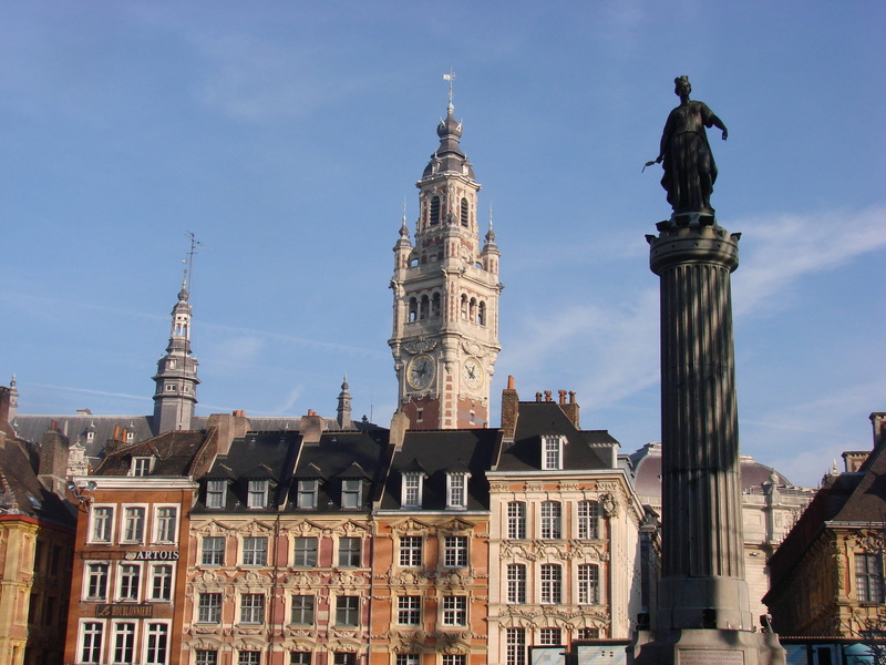 building, human representation, travel, history, column, nature, flanders, the past, sky, tourism, goddess, no people, facade, lille, monument, statue