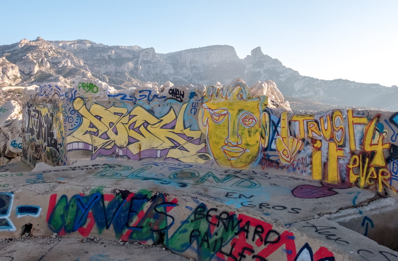 mountain, multi colored, marseille, outdoors, communication, calanque, no people, travel destinations, architecture, day, scenics - nature, mountain range