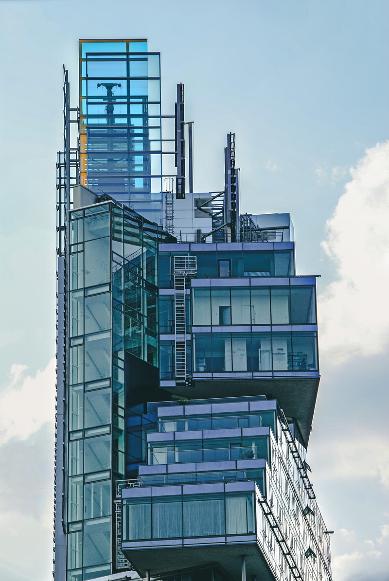 building, cloud - sky, city, company, modern, nature, no people, built structure, low angle view, steel, nord lb, tall - high, office building exterior