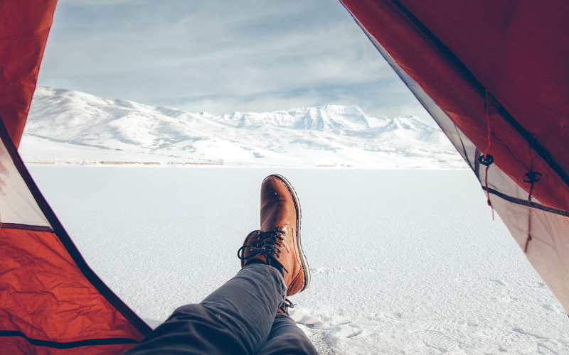 camp, blue, mountain range, tend, cold temperature, shoe, mountain, personal perspective, outdoors, beauty in nature, body part, relaxation, human body part
