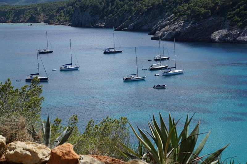 yacht, scenics - nature, sea, outdoors, ibiza, water, no people, fishing boat, nautical vessel, nature, sailboat, luxury, turquoise, spain, moored, day