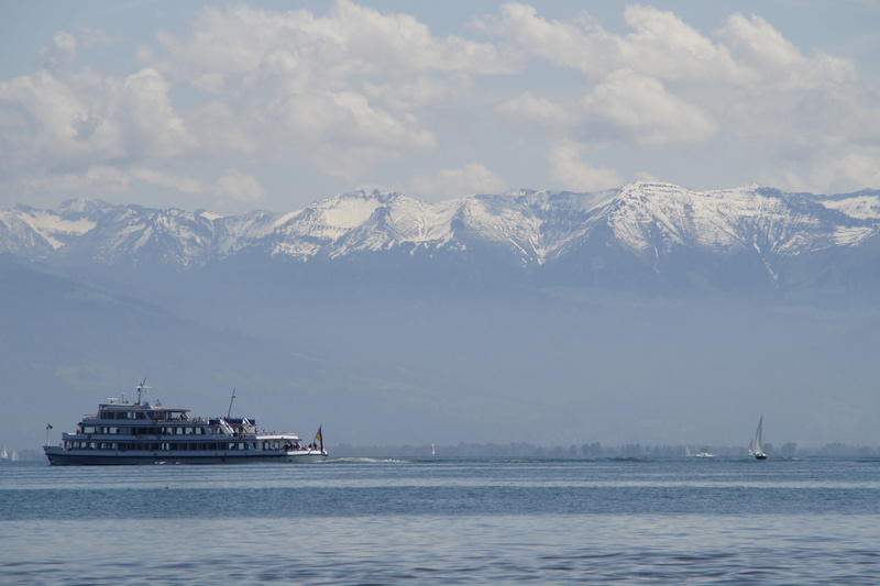 sail, ship, ferry, recovery, mountains, water, landscape, snowcapped mountain, snow, leisure, nautical vessel, blue, lake, germany, no people, rest, shipping