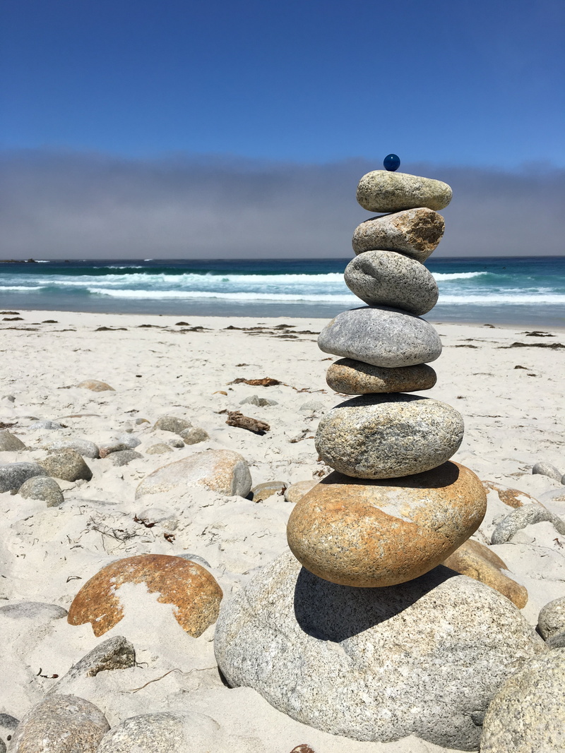 sky, stack, california, pebble, marble, balance, blue, bluemind, heap, stone - Object, stability, tranquility, land, zen, water, sea, outdoors, stack Rock