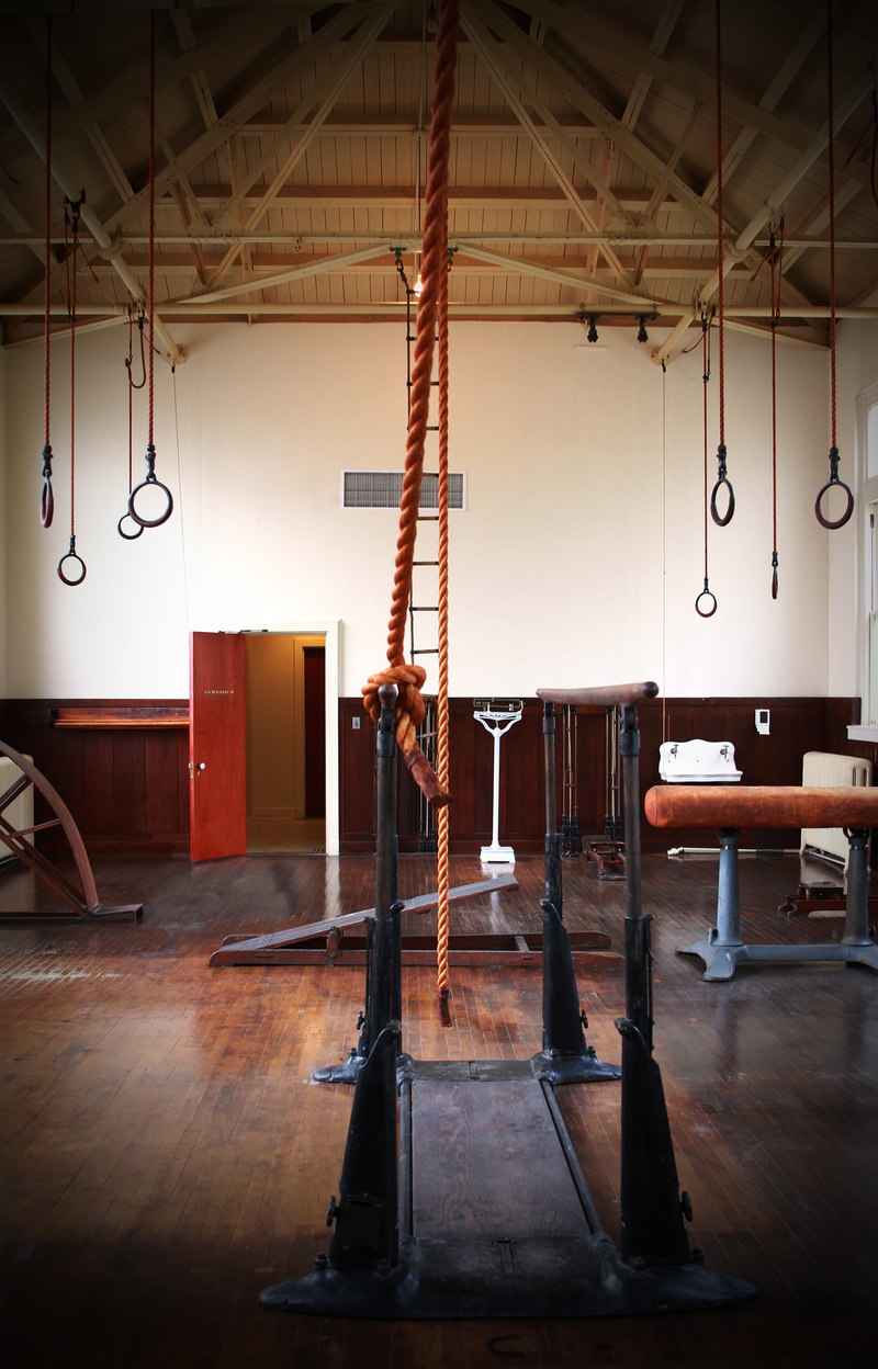 indoors, illuminated, arkansas, us, hardwood floor, absence, restorative, flooring, sport, gym, bath house row, empty, no people, history, vintage, historic gym