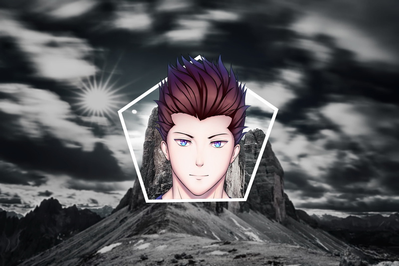 creativity, digital composite, outdoors, Photoshop, cloud - sky, anime, 1080P, representation, landscape, focus on foreground, looking at camera, art and craft