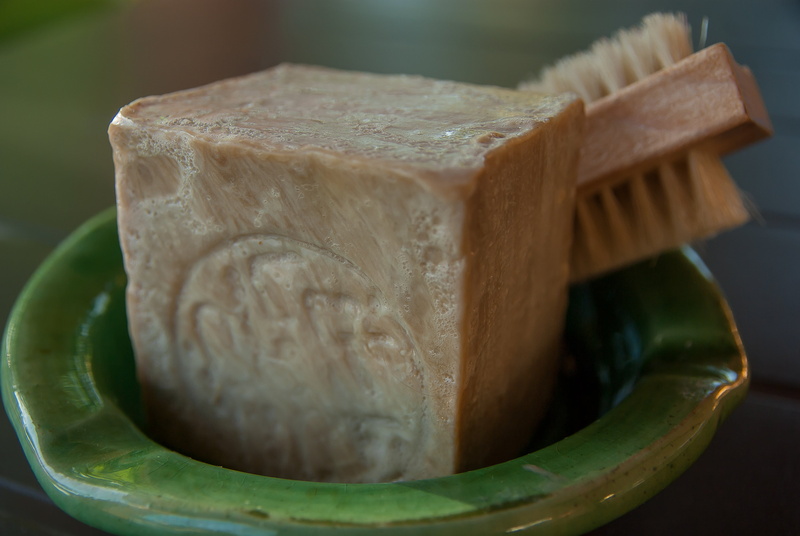 body care, nature, bar of soap, toilet, selective focus, aleppo soap, food, focus on foreground, purity, hygiene, 4K, brush, freshness, water, wellbeing