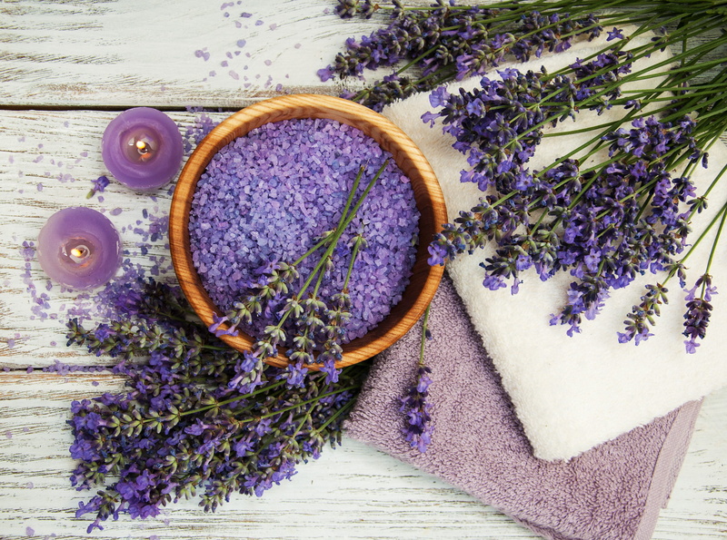 salt, Spa, 2K, flowers, lavendr, lavender, flowes, bath