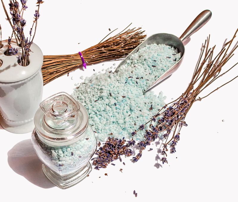 herb, food and drink, no people, indoors, table, glass - material, high angle view, studio shot, dry, large group of objects, beauty, blue, shallow, spice