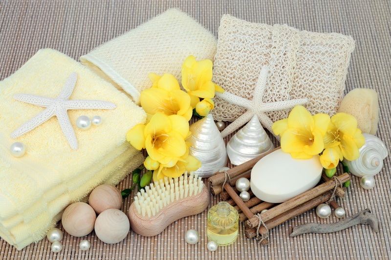 seashells, still life, starfish, spa, marine, soap, flowers, candle, 5K, salt, shell, bath
