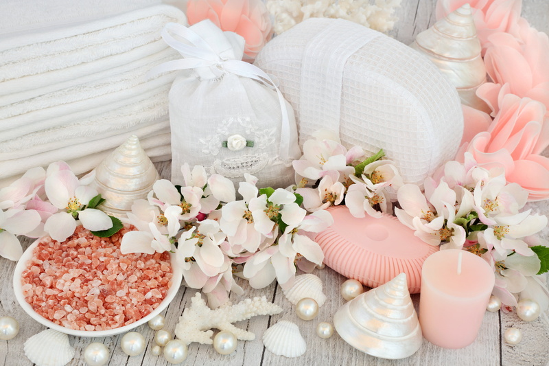 bath, seashells, still life, spa, soap, candle, salt, flowers, 5K, shell