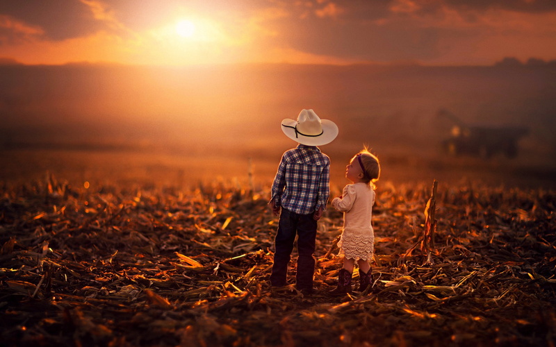 men, togetherness, sky, land, sun, standing, people, 4K, children, nature, outdoors, photography, childhood, cute, hat, positive emotion, emotion, family