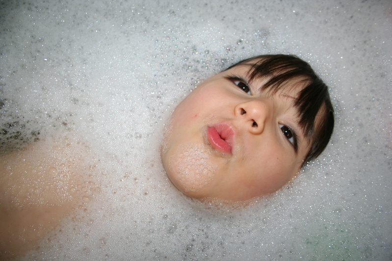 people, caucasian Ethnicity, indoors, baby, bubbles, bubble bath, childhood, shampoo, human Face, innocence, portrait, water, one Person, headshot, wet
