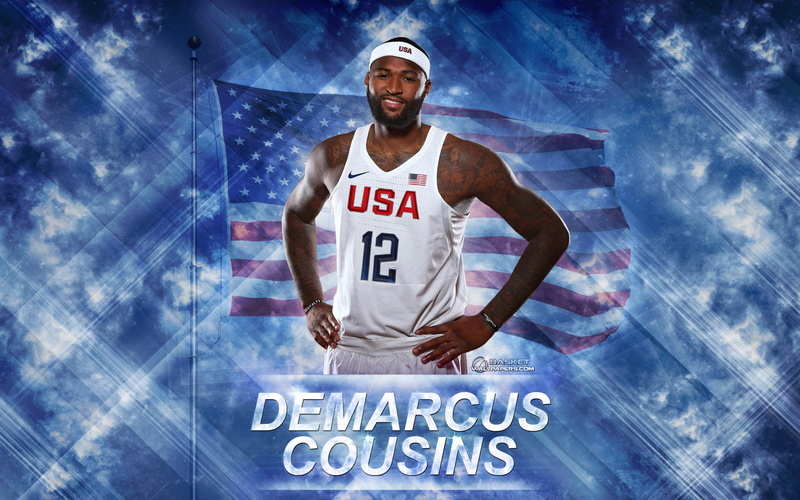 basketball, star, emotion, 2K, one person, males, poster, portrait, sport, happiness, men, adult, looking at camera, wallp, number, demarcus, standing