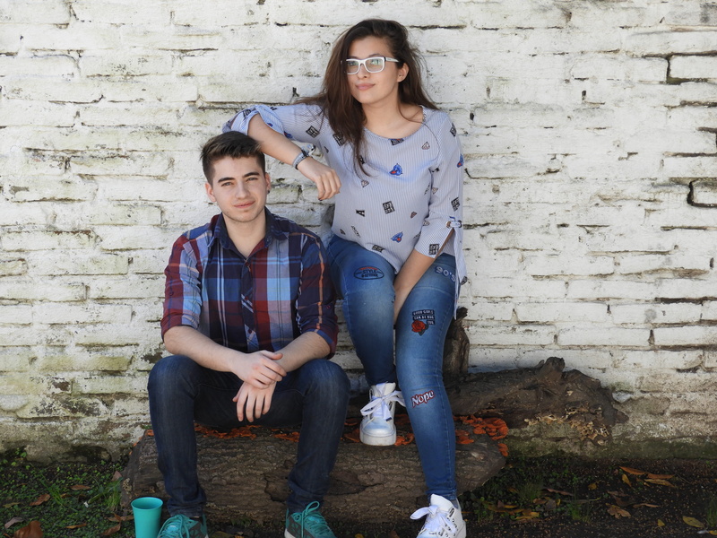 leisure activity, glasses, young adult, fashion, sunny, togetherness, teenage boys, looking at camera, argentina, wall, buenos aires, wall - building feature