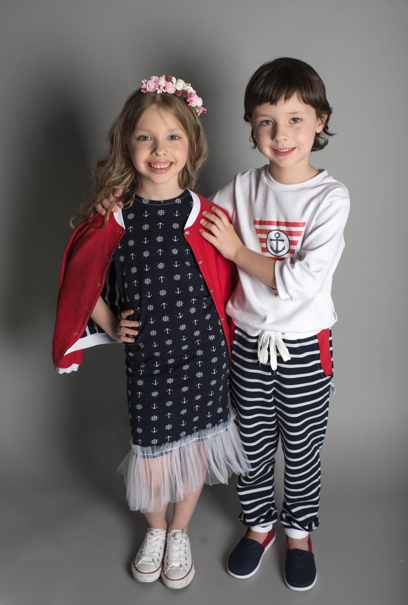 inside, advertising clothes, child, 5K, cute, baby, boy model, positive emotion, black and white, indoors, women, boy and girl, studio, smiling, portrait