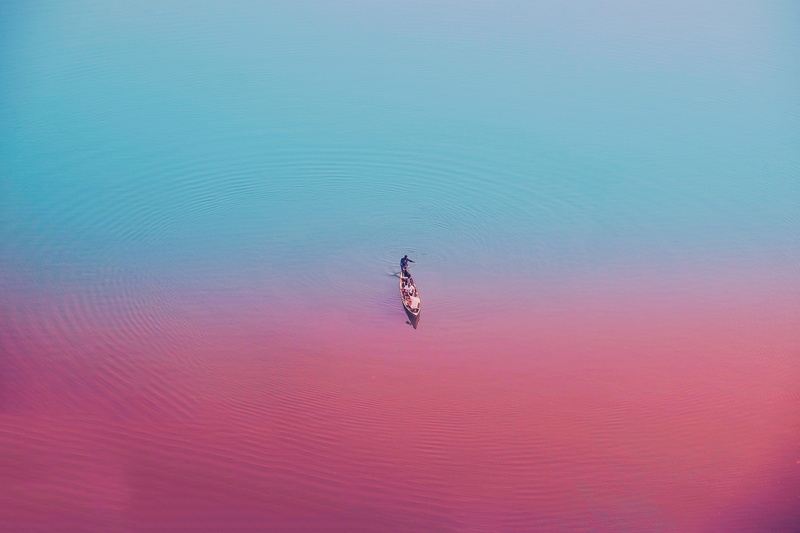 ocean, ripple, canoe, outdoors, purple, 4K, blue, fujifilm, aerial, xe2, tranquil scene, man, nigeria, boat, no people, scenics - nature, nature, snapseed
