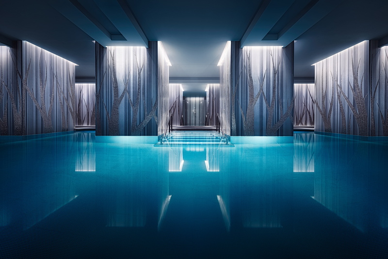 Columns, Hotel, 5K, Water, Modern architecture, 5K, Pool
