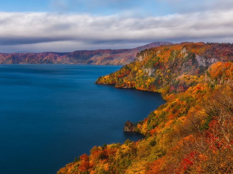 change, range, non-urban scene, towadako, Scenic, 5K, mountain, Outdoor, tree, Point, sea, idyllic, Lake, cloud - sky, nature, Cloudy, Landscape, Autumn