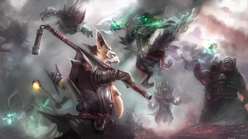 Dota 2, fighting, video games, creature, Clash, 1080P