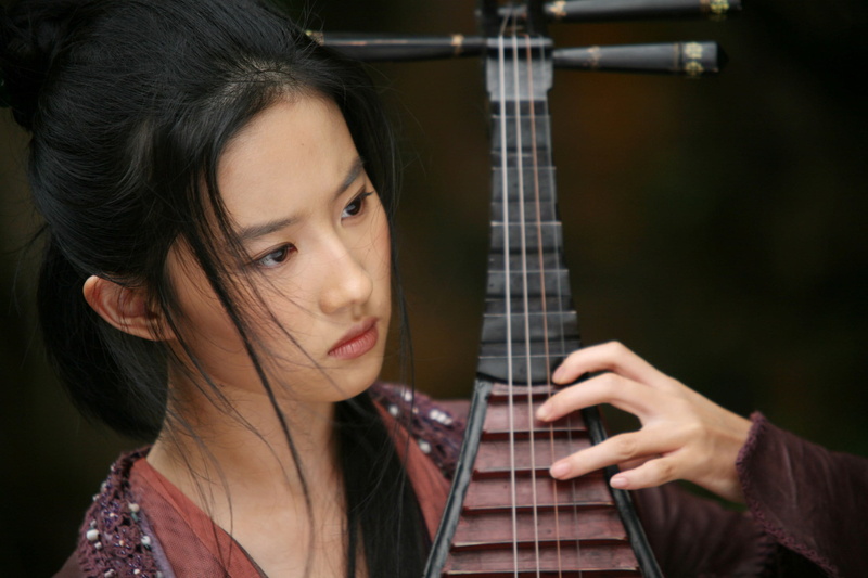 1080P, women, Crystal Liu, Asian, film stills, Chinese, pipa, long hair, brunette, dark hair, actress