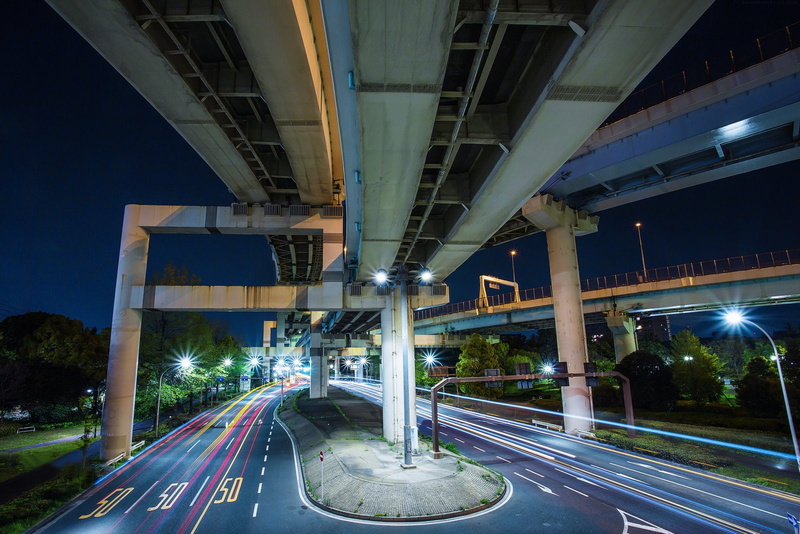 building, architecture, light, bridges, panorama, tokyo, 720P, monuments, panoramic, rivers, towers, freeway, cities, night, ray, japan, japon, tower