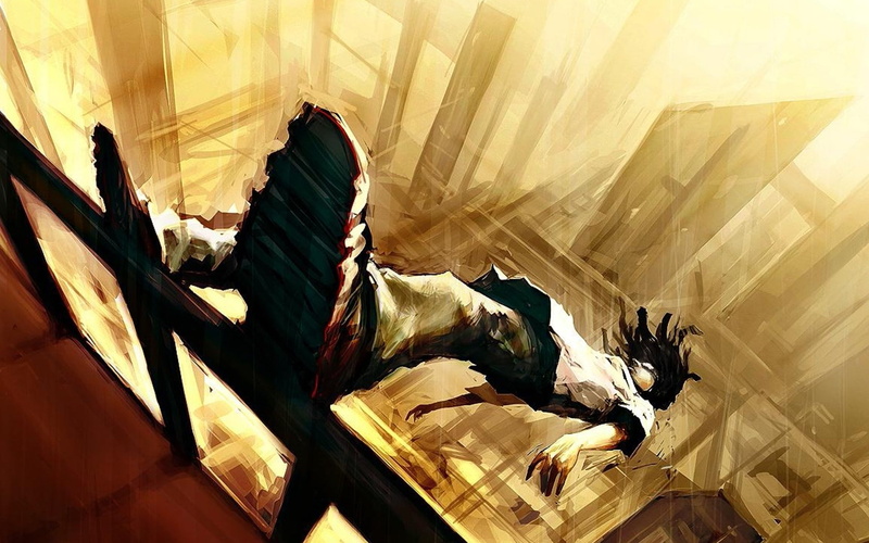 art, anime, falling, fantasy, abstract, artistic, falling down, hd, 720P