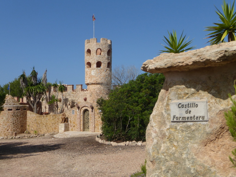 sky, the past, old, fort, no people, travel destinations, building exterior, 4K, wall, formentera, architecture, nature, antique, blue, building, outdoors
