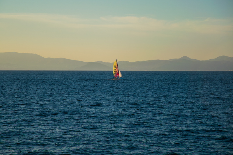 outdoors, transportation, non-urban scene, sky, no people, 5K, rippled, beauty in nature, day, formentera, tranquil scene, tranquility, sailboat, idyllic