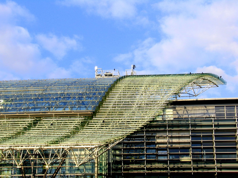 cloud - sky, urban, roof, blue, neubau, city, window, sly, nature, hannover, built structure, windows, germany, power supply, new, cloud, solar panel, fuel and power generation