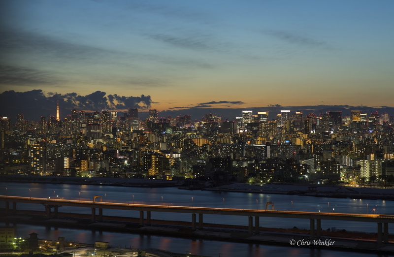 Tokyo, Sony, railing, skyscraper, built structure, dusk, dawn, office building exterior, residential district, nature, elmaritm9028, water, outdoors, sky