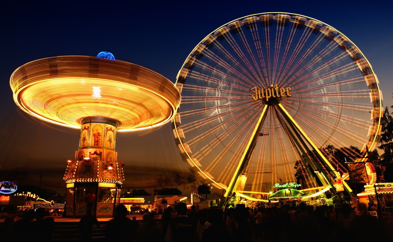 outdoors, amusement park ride, hdr, wheel, illuminated, Other, ferris, Jupiter, Festival, fun, built structure, spinning, entertain, traveling carnival