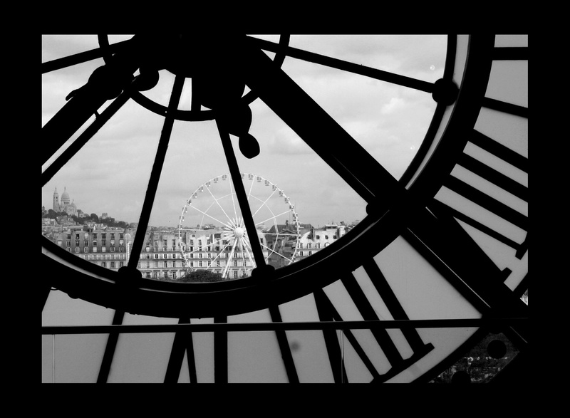 glass - material, cloud - sky, nature, 1080P, silhouette, paris, close-up, gray, ferriswheel, black And White, building, clock, travel destinations, window