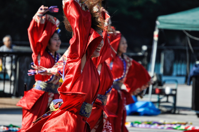 carnival - celebration event, street, focus on foreground, people, 4K, costume, crowd, woman, celebration, japan, incidental people, traditional clothing