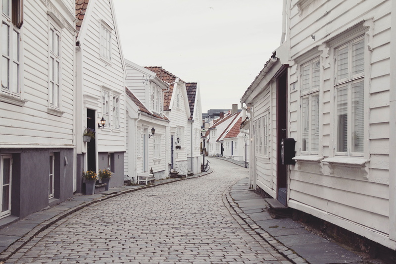 day, architecture, building, built structure, stone road, stone block pavement, residential district, cobblestone, nature, house, building exterior, no people