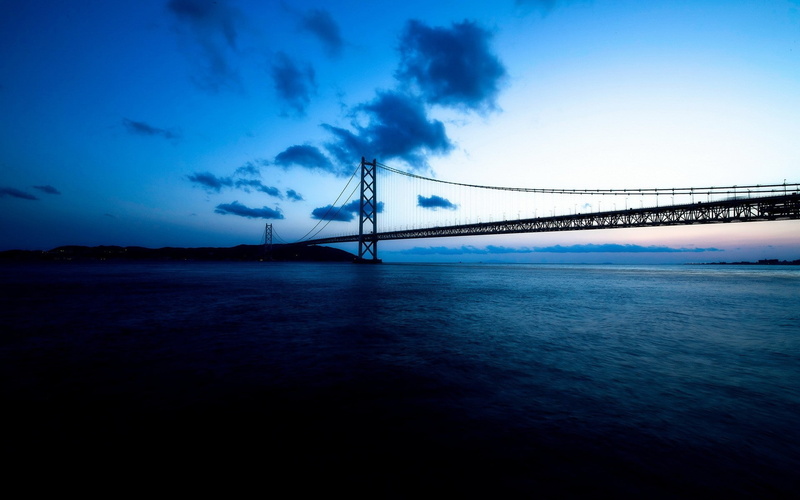 travel destinations, Landscape, bay, Japan, scenics - nature, sea, engineering, architecture, Kobe, Hyogo prefecture, connection, outdoors, water, Night